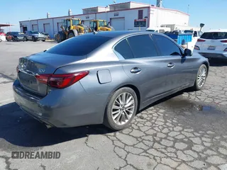 2021 Infiniti Q50 3.0t LUXE with VIN JN1EV7BP9MM706833, listed as a IAAI auction lot 41724977 with 55,784 mi miles. Bid and sale history available at carsss.com. Image 4.