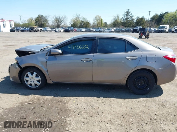 2015 Toyota Corolla L with VIN 2T1BURHE3FC389376, listed as a IAAI auction lot 41995622 with 110,370 mi miles and . Bid and sale history available at DreamBid. Image 14.