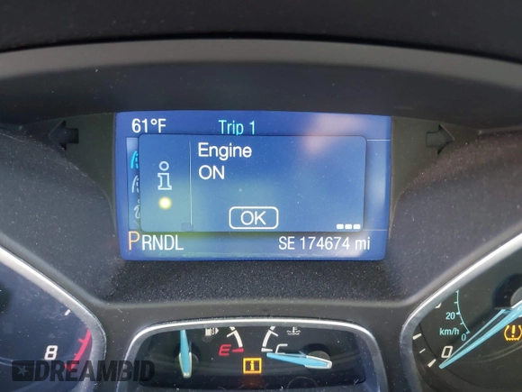 2014 Ford Focus SE with VIN 1FADP3F27EL202224, listed as a IAAI auction lot 42067644 with 174,674 mi miles. Bid and sale history available at carsss.com. Image 7.
