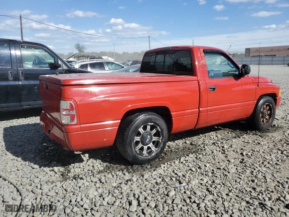 1998 Dodge Ram 1500 with VIN 1B7HC16Z8WS636703, listed as a Copart auction lot 76130484 with 166,092 mi miles and Salvage Title. Bid and sale history available at carsss.com. Image 3.