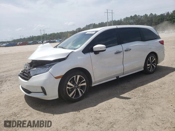2024 Honda Odyssey Touring with VIN 5FNRL6H84RB014767, listed as a Copart auction lot 57070935 with Not provided miles and Salvage title. Bid and sale history available at DreamBid. Image 1.