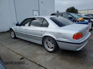 2000 BMW 7 Series 740iL with VIN WBAGH8340YDP13647, listed as a Copart auction lot 85348514 with 0 mi miles and Clean Title. Bid and sale history available at carsss.com. Image 2.