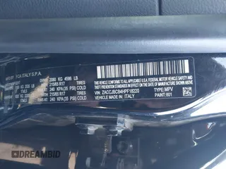 2017 Jeep Renegade Deserthawk z VIN ZACCJBCB4HPF18220, wystawiony jako IAAI lot #41719737 z przebiegiem 87 332 mil mil oraz . Historia ofert i sprzedaży dostępna na DreamBid. Obrazek 9.