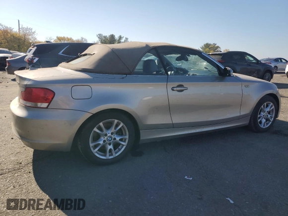 2008 BMW 1 Series 128i with VIN WBAUN13568VH80214, listed as a Copart auction lot 77264334 with 98,400 mi miles and Clean Title. Bid and sale history available at DreamBid. Image 3.