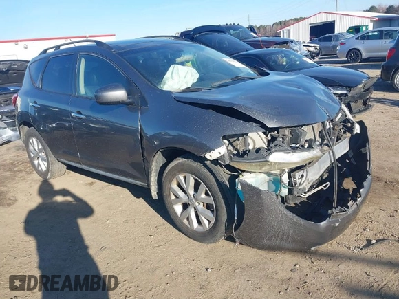 2013 Nissan Murano LE with VIN JN8AZ1MU7DW213516, listed as a IAAI auction lot 41596749 with 171,073 mi miles and . Bid and sale history available at carsss.com. Image 1.