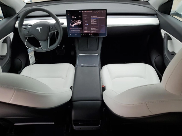 2021 Tesla Model Y Long Range with VIN 5YJYGDEE8MF269865, listed as a Copart auction lot 46984765 with 29,447 mi miles and Salvage Title. Bid and sale history available at carsss.com. Image 8.