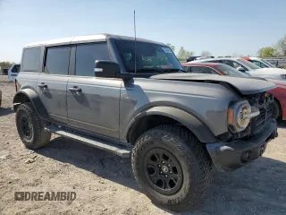 2023 Ford Bronco with VIN 1FMEE5DP0PLB11325, listed as a Copart auction lot 50306455 with 34,358 mi miles and Salvage Title. Bid and sale history available at carsss.com. Image 4.