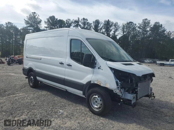 2024 Ford Transit Cargo with VIN 1FTBR1C87RKB33457, listed as a Copart auction lot 49390855 with 5,893 mi miles and Salvage Title. Bid and sale history available at DreamBid. Image 4.