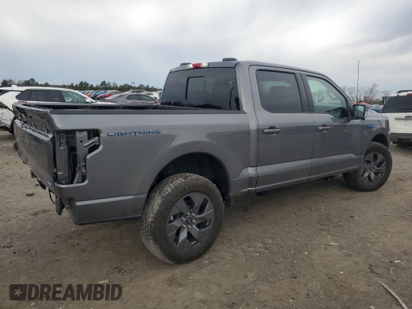 2024 Ford F-150 Lightning Lariat with VIN 1FT6W5L79RWG19060, listed as a Copart auction lot 43415085 with 2,733 mi miles and Salvage title. Bid and sale history available at DreamBid. Image 3.