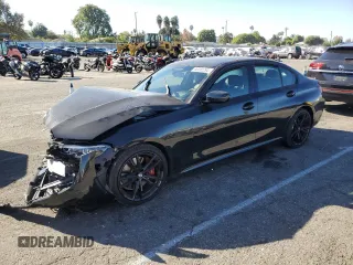 2022 BMW 3 Series M340i with VIN 3MW5U7J04N8C55794, listed as a Copart auction lot 80082294 with 0 mi miles and Salvage Title. Bid and sale history available at carsss.com. Image 1.
