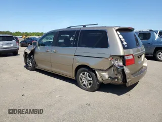 2005 Honda Odyssey EX-L with VIN 5FNRL38735B040552, listed as a Copart auction lot 57435355 with 183,768 mi miles and Salvage title. Bid and sale history available at DreamBid. Image 2.