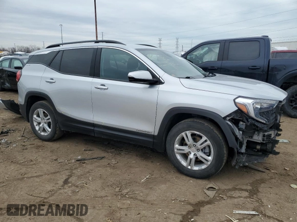 2020 GMC Terrain SLE with VIN 3GKALMEV1LL294768, listed as a Copart auction lot 46607845 with 51,230 mi miles and Salvage Title. Bid and sale history available at DreamBid. Image 4.