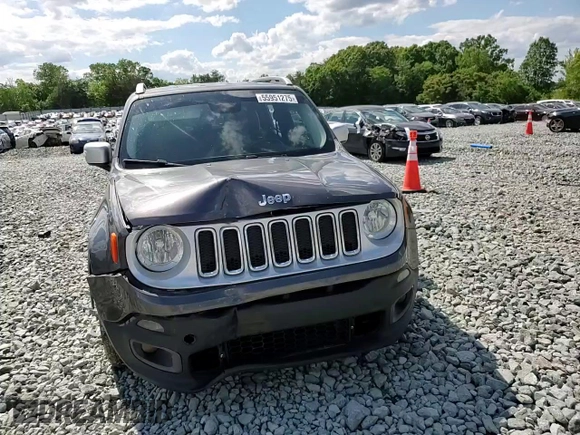 2016 Jeep Renegade Limited with VIN ZACCJADT7GPD33434, listed as a Copart auction lot 55951275 with 172,598 mi miles and Salvage title. Bid and sale history available at DreamBid. Image 13.