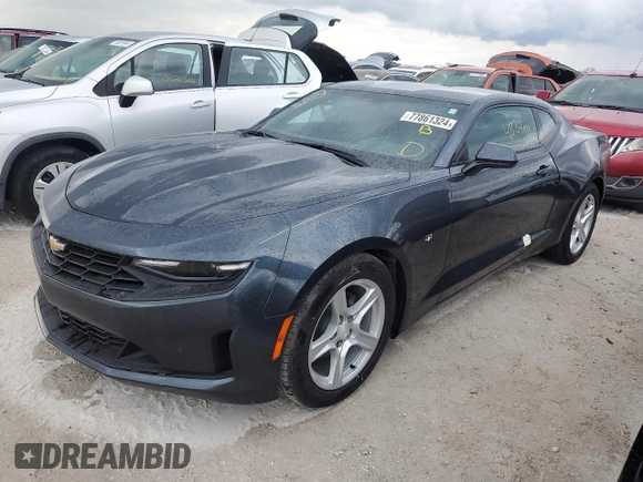 2022 Chevrolet Camaro 1LT with VIN 1G1FB1RS9N0133113, listed as a Copart auction lot 77861324 with 4,834 mi miles and Non Repairable. Bid and sale history available at carsss.com. Image 1.