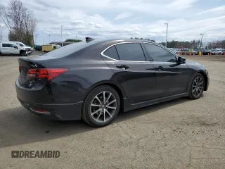 2015 Acura TLX V6 Tech with VIN 19UUB2F52FA019566, listed as a Copart auction lot 52749495 with 145,965 mi miles and Salvage Title. Bid and sale history available at carsss.com. Image 3.