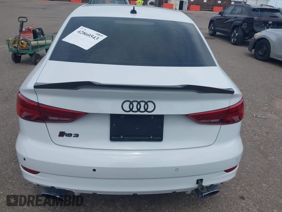 2020 Audi RS 3 with VIN WUABWGFF4LA904611, listed as a IAAI auction lot 42860543 with 36,566 mi miles and . Bid and sale history available at DreamBid. Image 17.