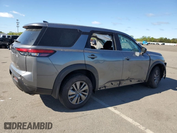 2025 Nissan Pathfinder S with VIN 5N1DR3AC0SC205087, listed as a Copart auction lot 57028965 with 1,052 mi miles and Salvage title. Bid and sale history available at DreamBid. Image 3.