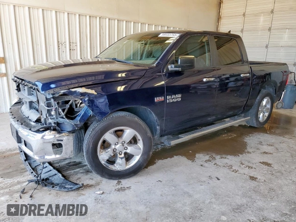 2014 Ram 1500 Big Horn with VIN 1C6RR6LT2ES304892, listed as a Copart auction lot 58593755 with 89,728 mi miles and Salvage title. Bid and sale history available at DreamBid. Image 1.
