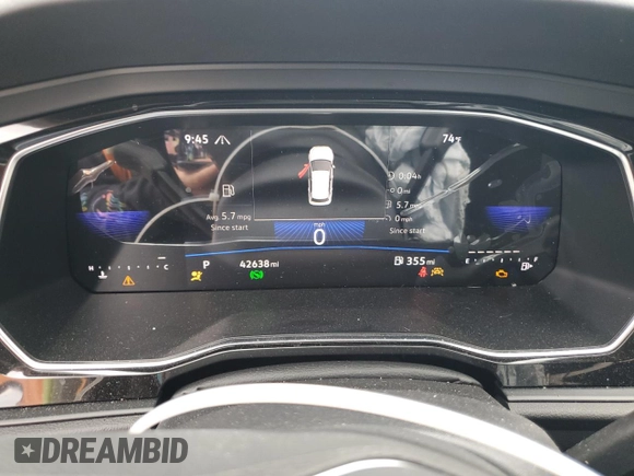 2023 Volkswagen Jetta S with VIN 3VW5M7BU2PM050809, listed as a Copart auction lot 54911535 with 42,638 mi miles and Salvage title. Bid and sale history available at DreamBid. Image 9.