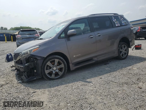2017 Toyota Sienna SE with VIN 5TDXZ3DC3HS873163, listed as a Copart auction lot 59383605 with 81,223 mi miles and Salvage title. Bid and sale history available at DreamBid. Image 1.