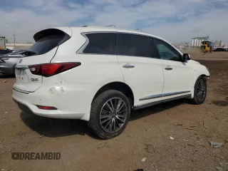 2020 Infiniti QX60 Signature Edition with VIN 5N1DL0MM2LC548361, listed as a Copart auction lot 56133795 with 27,806 mi miles and Salvage title. Bid and sale history available at DreamBid. Image 3.