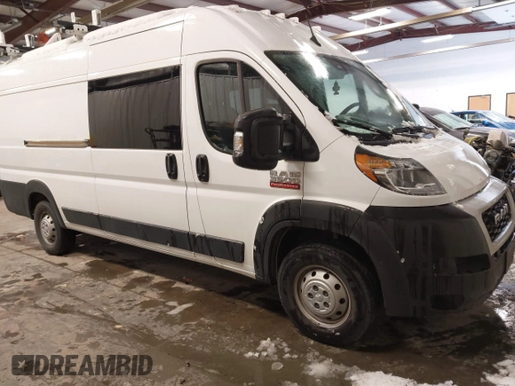 2022 Ram ProMaster Cargo with VIN 3C6MRVJG5NE120608, listed as a IAAI auction lot 41583783 with 17,630 mi miles and . Bid and sale history available at DreamBid. Image 1.