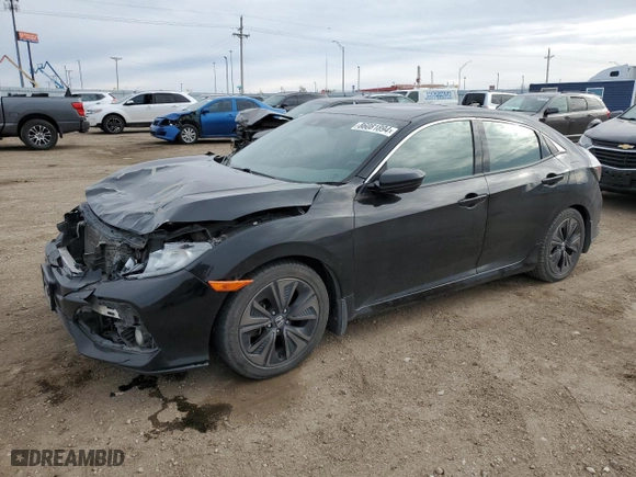 2018 Honda Civic Hatchback EX-L Navi with VIN SHHFK7H86JU210692, listed as a Copart auction lot 86081894 with 86,756 mi miles and Salvage Title. Bid and sale history available at carsss.com. Image 1.