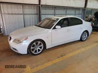 2007 BMW 5 Series 550i with VIN WBANB53507CP04533, listed as a Copart auction lot 43717455 with 112,046 mi miles and Clean Title. Bid and sale history available at carsss.com. Image 1.