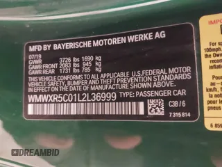 2020 MINI Hardtop Cooper S z VIN WMWXR5C01L2L36999, wystawiony jako IAAI lot #41404558 z przebiegiem 24 930 mil mil oraz . Historia ofert i sprzedaży dostępna na DreamBid. Obrazek 9.