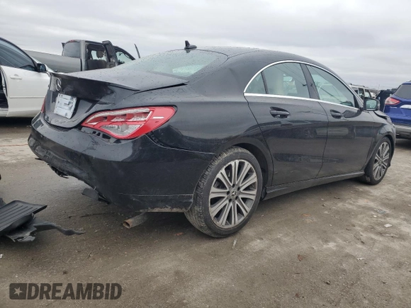 2018 Mercedes-Benz CLA 250 with VIN WDDSJ4EB5JN605679, listed as a Copart auction lot 39703874 with 77,536 mi miles and . Bid and sale history available at DreamBid. Image 3.