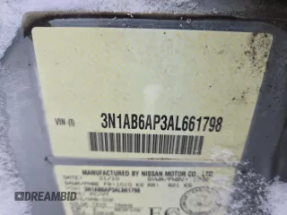 2010 Nissan Sentra S with VIN 3N1AB6AP3AL661798, listed as a Copart auction lot 46139395 with 380,054 mi miles and Salvage Title. Bid and sale history available at carsss.com. Image 12.
