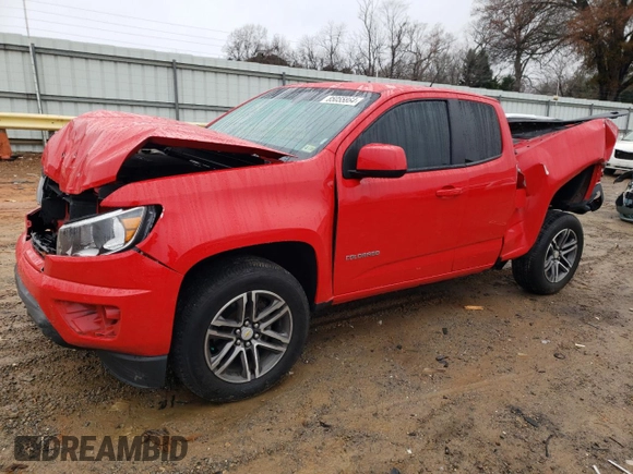 2020 Chevrolet Colorado 4WD Work Truck z VIN 1GCHTBEN1L1146805, wystawiony jako Copart lot #85055864 z przebiegiem 52 414 mil mil oraz Szkoda całkowita • Salvage title. Historia ofert i sprzedaży dostępna na DreamBid. Obrazek 1.
