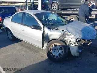2005 Dodge Neon SXT with VIN 1B3ES56C15D107316, listed as a IAAI auction lot 41862360 with 408,209 mi miles. Bid and sale history available at carsss.com. Image 1.