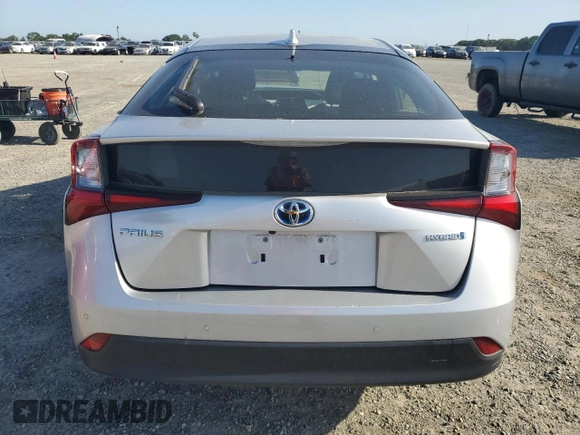 2022 Toyota Prius L Eco with VIN JTDKAMFU3N3162492, listed as a Copart auction lot 55139395 with 0 mi miles and Salvage Title. Bid and sale history available at carsss.com. Image 6.