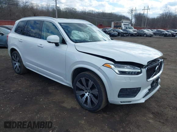 2020 Volvo XC90 Momentum with VIN YV4102PK8L1552784, listed as a IAAI auction lot 41416039 with 53,302 mi miles. Bid and sale history available at carsss.com. Image 1.
