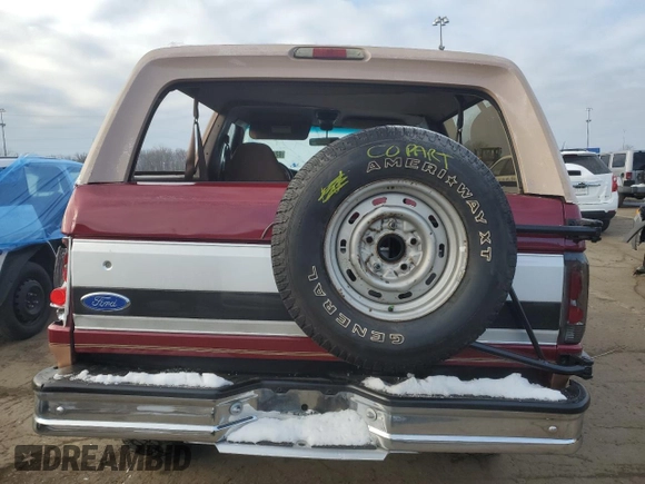 1994 Ford Bronco Custom with VIN 1FMEU15H3RLB53350, listed as a Copart auction lot 82411494 with 101,328 mi miles and Clean Title. Bid and sale history available at DreamBid. Image 6.