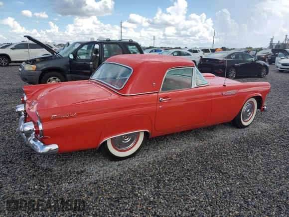 1955 Ford Thunderbird with VIN P5FH185381, listed as a Copart auction lot 73986904 with 2,206 mi miles and Salvage Title. Bid and sale history available at DreamBid. Image 3.