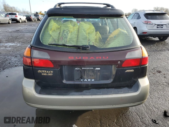 2001 Subaru Legacy Outback L.L. Bean with VIN 4S3BH806017671374, listed as a Copart auction lot 86381044 with 185,696 mi miles and Clean title. Bid and sale history available at DreamBid. Image 6.