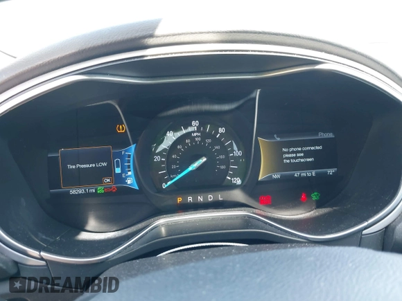 2016 Ford Fusion SE Hybrid with VIN 3FA6P0LU9GR405097, listed as a IAAI auction lot 42000535 with 58,293 mi miles. Bid and sale history available at carsss.com. Image 7.