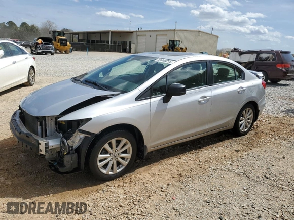 2012 Honda Civic EX-L with VIN 19XFB2F97CE038214, listed as a Copart auction lot 49440275 with 150,062 mi miles and Salvage Title. Bid and sale history available at DreamBid. Image 1.