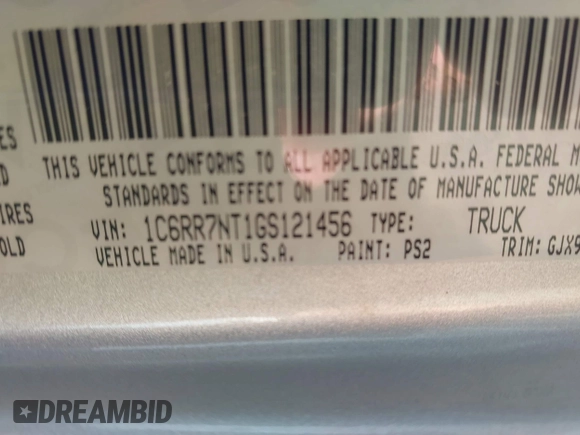2016 Ram 1500 Laramie с VIN 1C6RR7NT1GS121456, выставлен на аукционе IAAI как лот 42107101 с пробегом 142 825 миль миль и . История ставок и продаж доступна на DreamBid. Изображение 9.