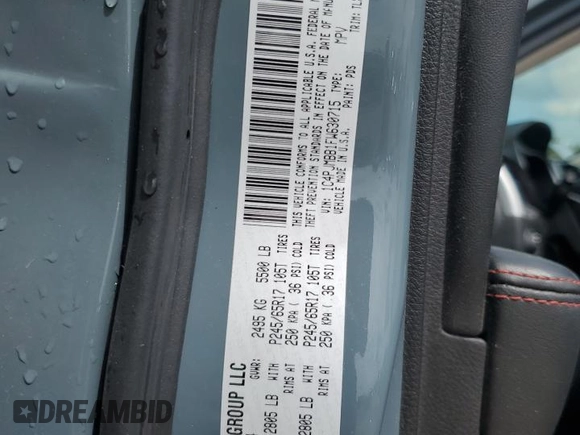 2015 Jeep Cherokee Trailhawk with VIN 1C4PJMBB1FW630715, listed as a Copart auction lot 58559675 with 58,302 mi miles and Salvage title. Bid and sale history available at DreamBid. Image 13.