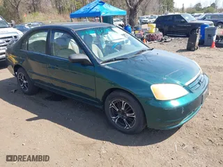 2002 Honda Civic LX with VIN 1HGES16552L011961, listed as a IAAI auction lot 42107230 with 172,787 mi miles. Bid and sale history available at carsss.com. Image 1.