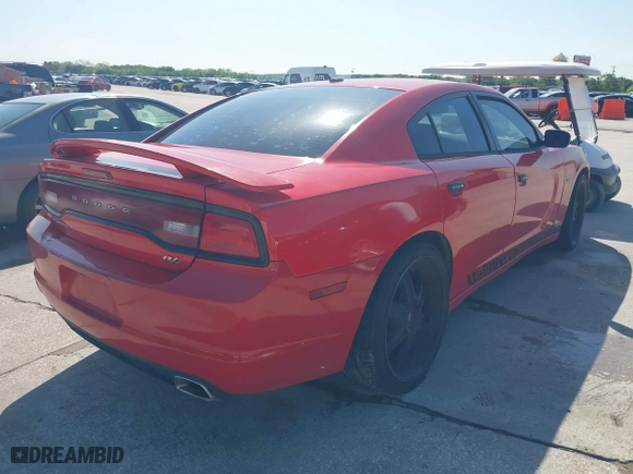2014 Dodge Charger RT Plus with VIN 2C3CDXCT2EH315597, listed as a IAAI auction lot 41974446 with 166,928 mi miles. Bid and sale history available at carsss.com. Image 4.