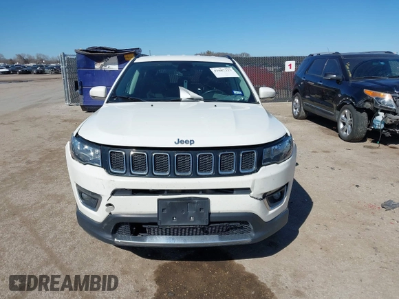 2021 Jeep Compass Limited with VIN 3C4NJCCBXMT573563, listed as a IAAI auction lot 41687325 with 75,768 mi miles and . Bid and sale history available at DreamBid. Image 12.