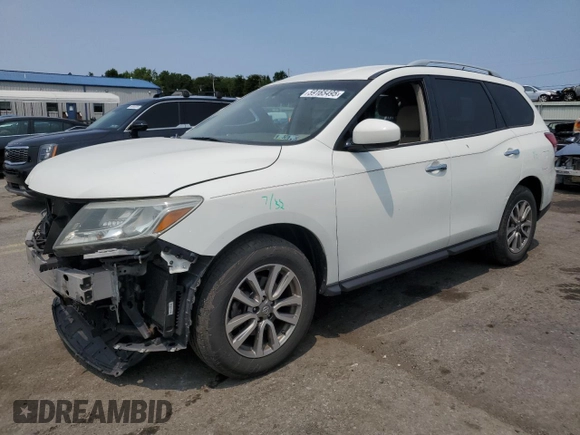 2015 Nissan Pathfinder Platinum z VIN 5N1AR2MM8FC692577, wystawiony jako Copart lot #59165495 z przebiegiem 97 067 mil mil oraz Szkoda całkowita • Salvage title. Historia ofert i sprzedaży dostępna na DreamBid. Obrazek 1.