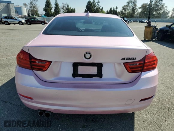 2015 BMW 4 Series 428i with VIN WBA3N7C58FK223086, listed as a Copart auction lot 54985015 with 115,857 mi miles and Salvage Title. Bid and sale history available at DreamBid. Image 6.