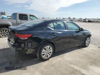 2020 Nissan Sentra S with VIN 3N1AB8BV3LY206111, listed as a Copart auction lot 47118415 with 56,365 mi miles and Salvage Title. Bid and sale history available at carsss.com. Image 3.