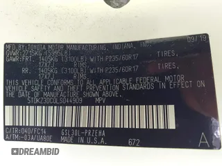 2020 Toyota Sienna LE Auto Access Seat с VIN 5TDKZ3DC0LS044909, выставлен на аукционе IAAI как лот 42289084 с пробегом 71 090 миль миль и . История ставок и продаж доступна на DreamBid. Изображение 9.