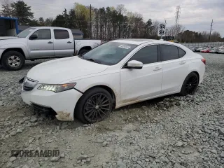 2015 Acura TLX V6 Tech with VIN 19UUB3F58FA001921, listed as a Copart auction lot 48864025 with 105,155 mi miles and Salvage Title. Bid and sale history available at carsss.com. Image 1.